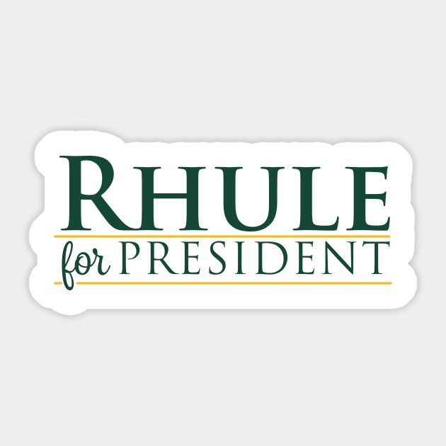 Rhule For President Sticker by Parkeit